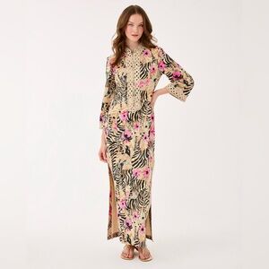 Lilly Pulitzer Shealyn Stretch Maxi Caftan in Vintage Vault print El Morocco